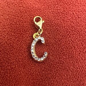 Swarovski Gold and Silver Crystal Charm